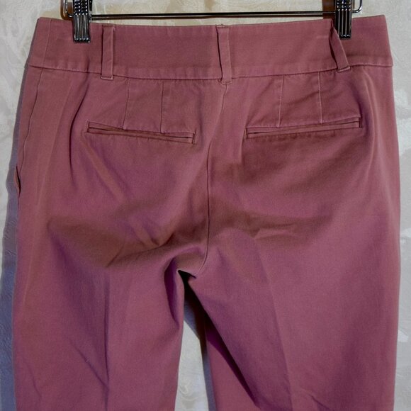 LOFT Dusty Rose Pink Original Crop Chino Pants Women's Size 2 Stretch - Picture 4 of 5